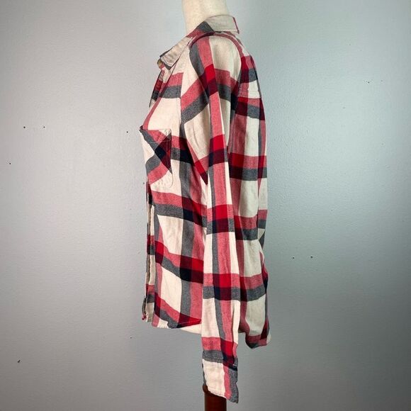 Abercrombie & Fitch Plaid Flannel Button Down Shirt Size M EUC - Picture 3 of 8